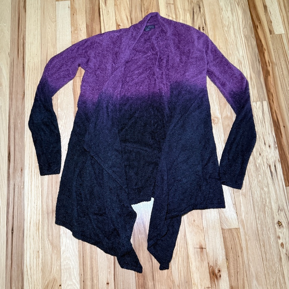 Barefoot Dreams Bamboo Chic Lite Ombre Open Cardigan Calypso Wrap S/M - Picture 2 of 5